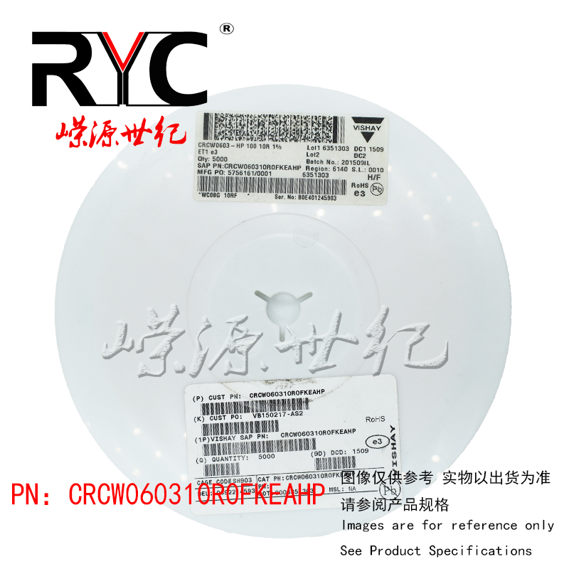 CRCW060310R0FKEAHP Vishay进口厚膜电阻器-SMD 1/4W 10ohms 1%