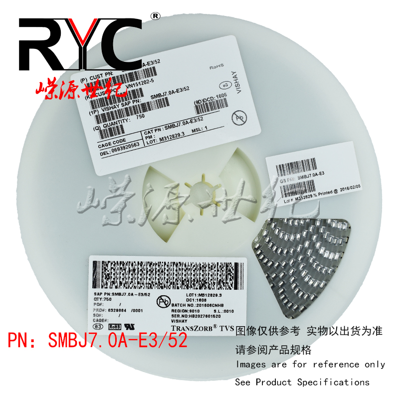 SMBJ7.0A-E3/52 SMBJ70A-E352 Vishay 原装 TVS 二极管7.0V 1000W