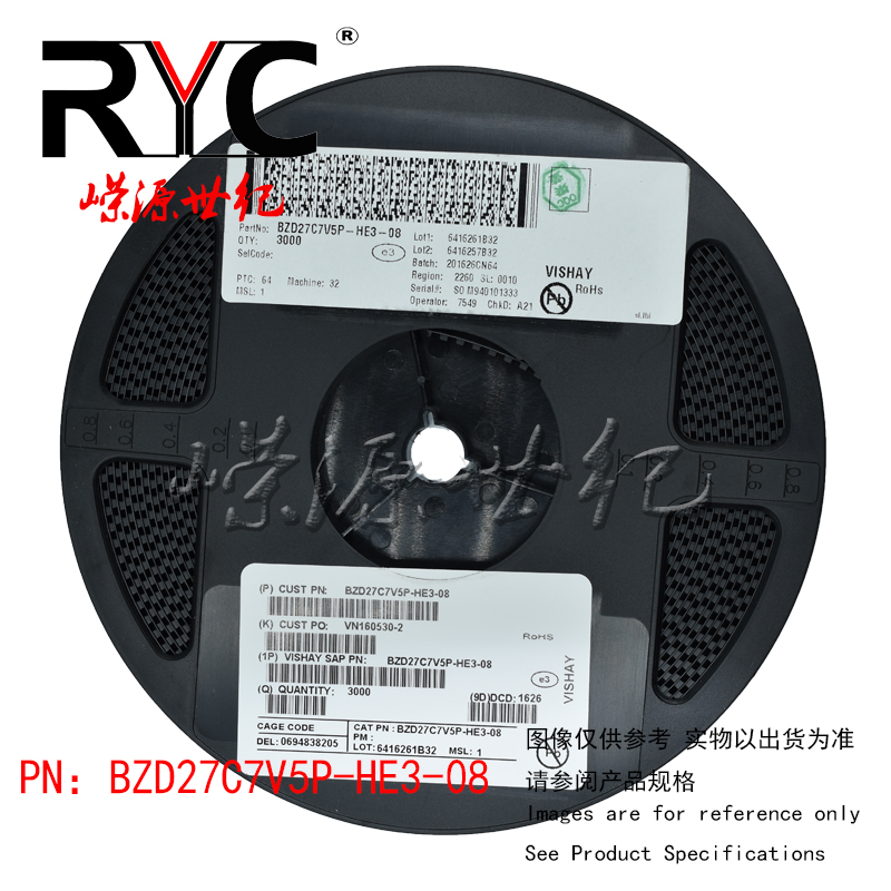 BZD27C7V5P-HE3-08 DO-219AB-2 Vishay进口 稳压二极管 7.5V 2.3W