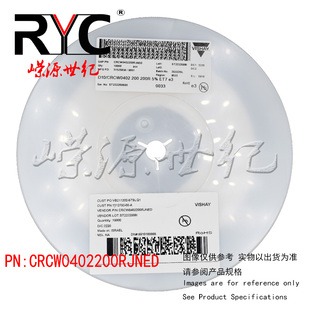 CRCW0402200RJNED VISHAY 厚膜电阻器 SMD 1/16watt 200ohms 5%