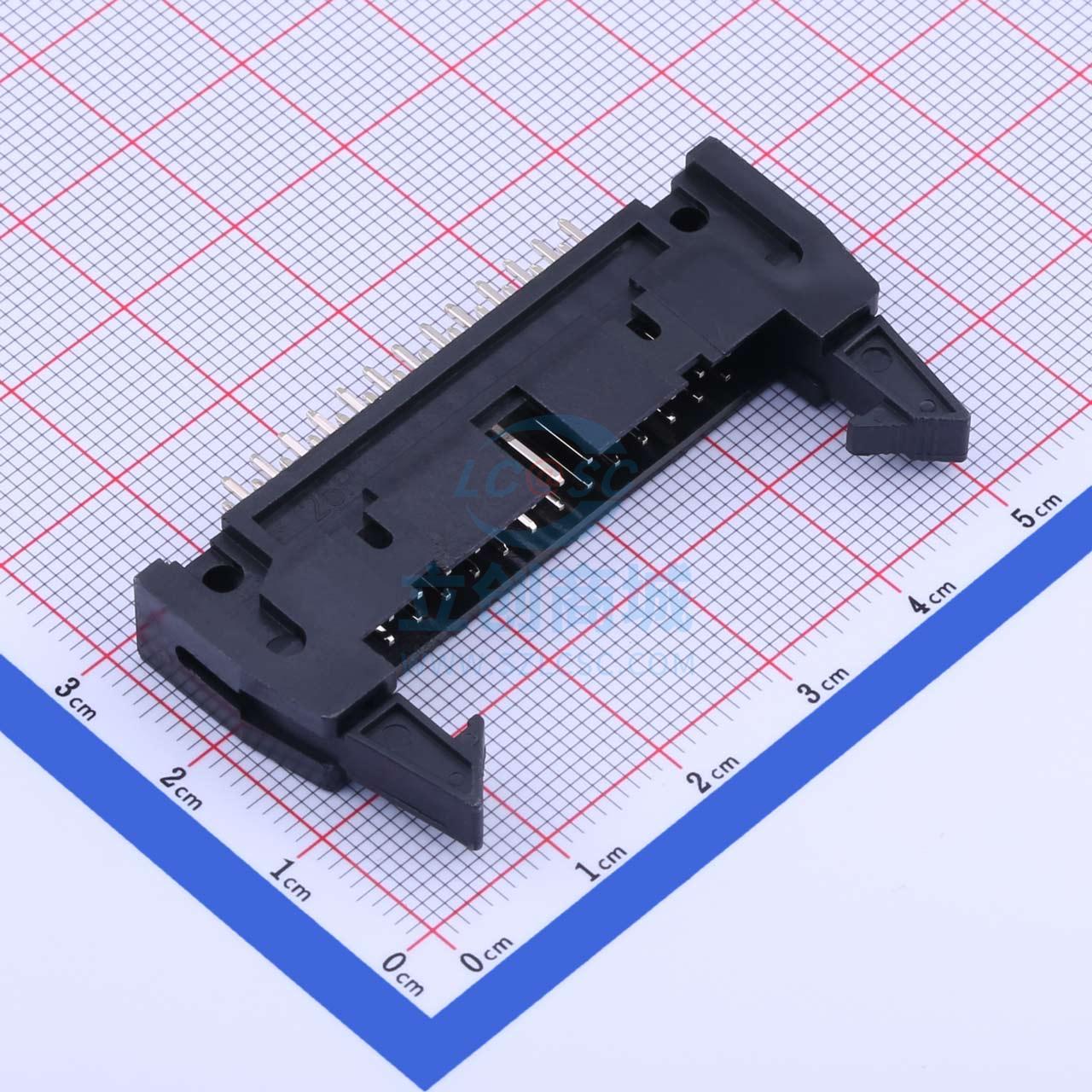 IDC连接器(牛角/简牛) X9555WV-2x13A-PTV01 直插,P=2.54mm XKB C
