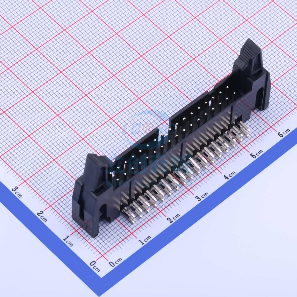IDC连接器(牛角/简牛) X9555WR-2x17A-PTV01 弯插,P=2.54mm XKB C