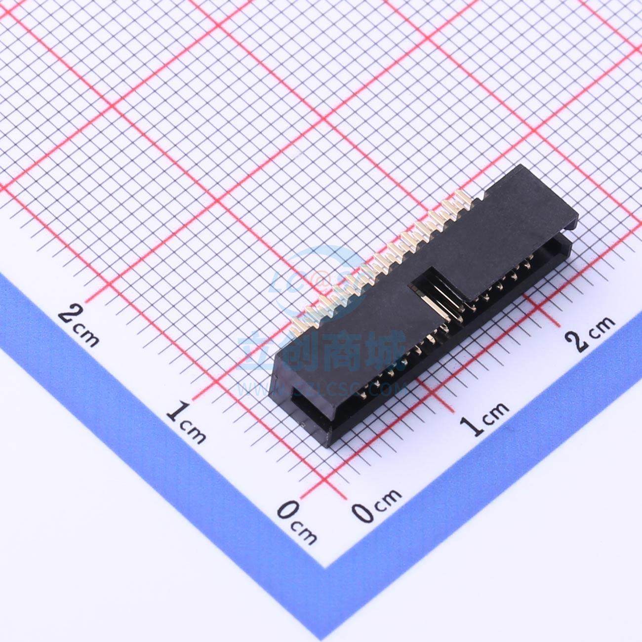 IDC连接器(牛角/简牛) X1270WV-2x13B-6TV01 直插,P=1.27mm XKB C