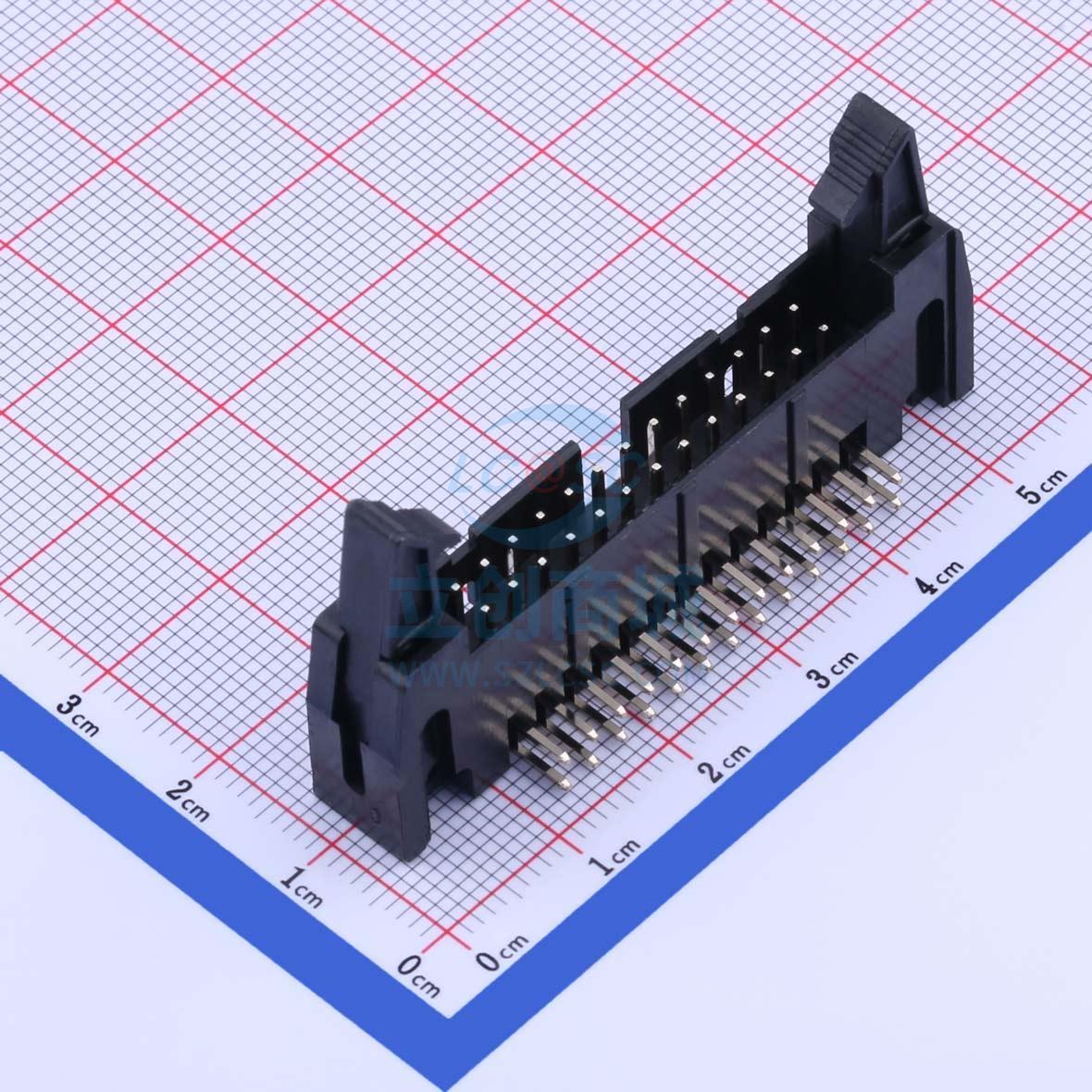 IDC连接器(牛角/简牛) X9555WR-2x13A-PTV01 弯插,P=2.54mm XKB C