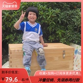 桐松木柜实木箱子榫卯结构带锁收纳储物箱拼床长方形家用木盒定制
