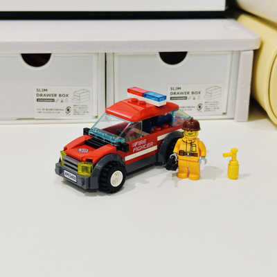 BrosBlock小颗粒消防车积木人仔