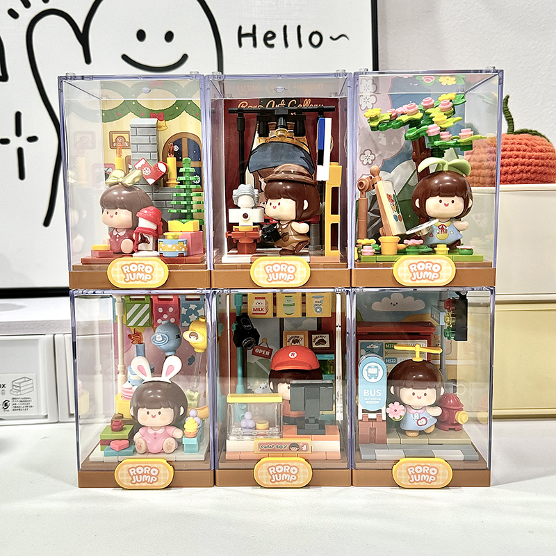 费米积木肉肉酱盲盒拼装积木手办