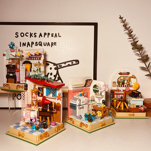 BrosBlock四季小屋积木街景玩具