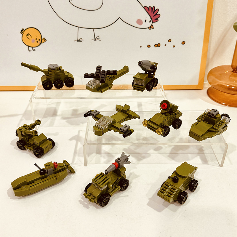 BrosBlock积木军事坦克拼装玩具