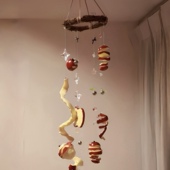 新年创意空中吊饰客厅礼物装 饰挂件阳台苹果风铃DIY手作材料包