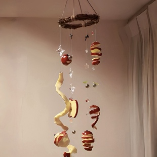 新年创意空中吊饰客厅礼物装饰挂件阳台苹果风铃DIY手作材料包