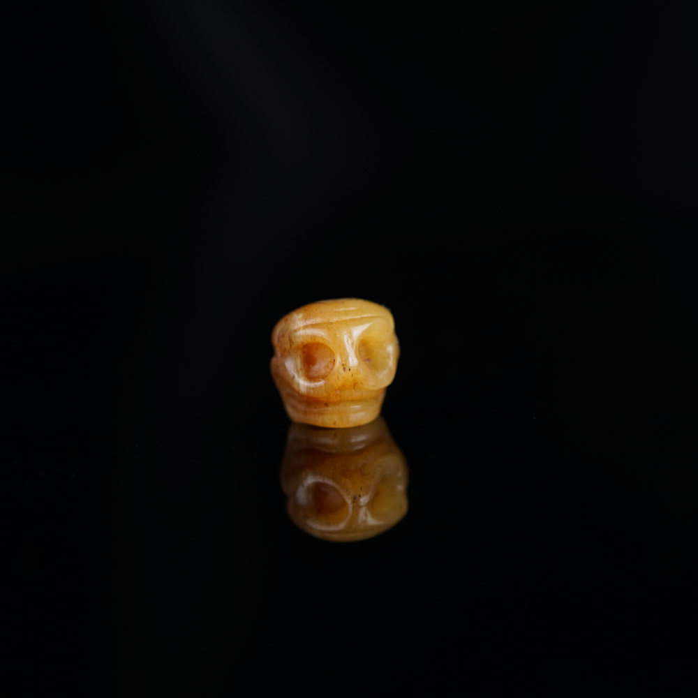 9mm牦牛骨尸陀林主阿呆配珠散珠西藏文玩骷颅头配饰配件百搭