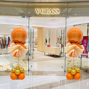 气球立柱装 店铺开业周年店庆酒店生日宴会门口迎宾布置 饰商场服装