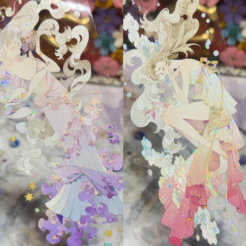 吾心分装胶带云梦幻境芳心有约豫太太人物女背景粉流麻咕卡手账