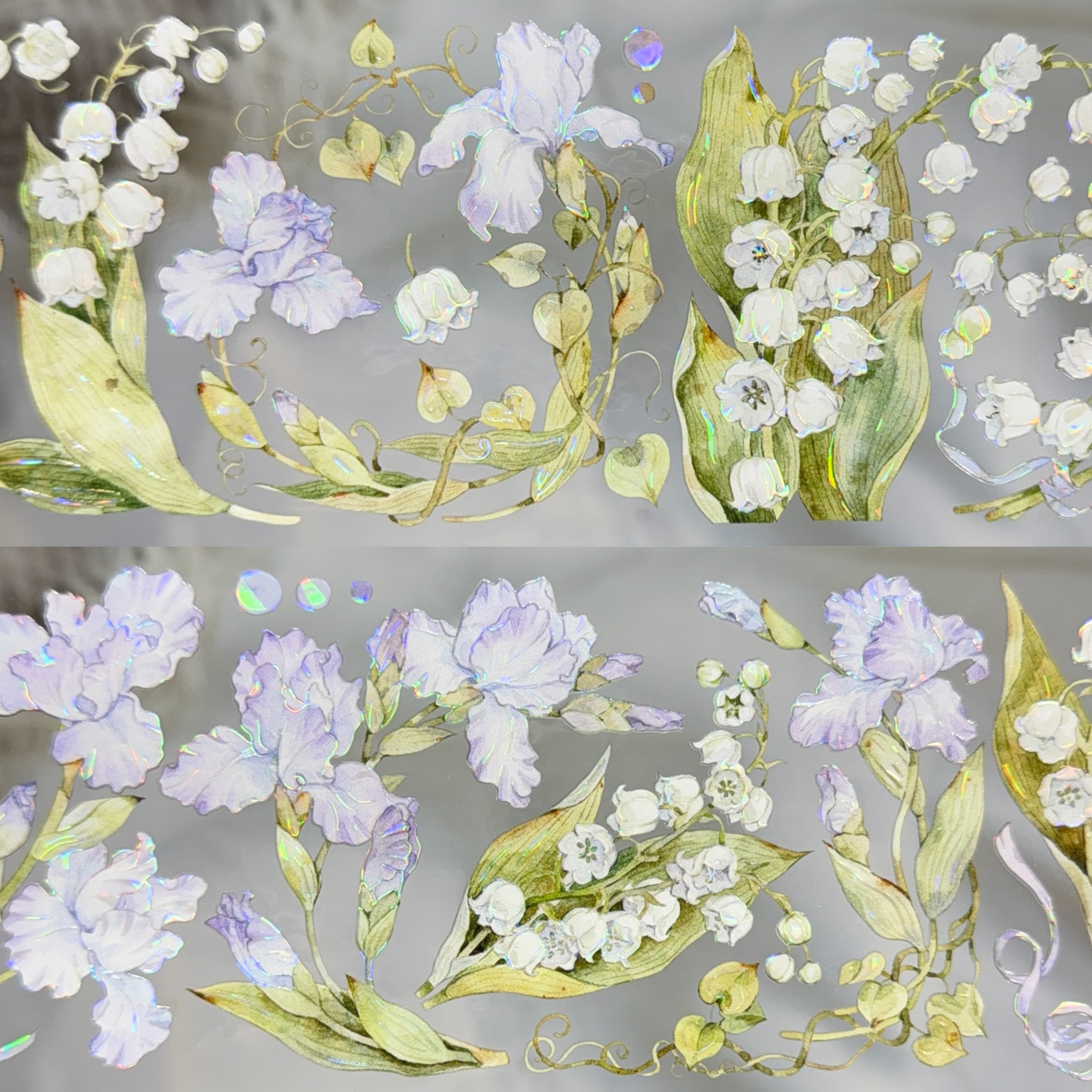 吾心分装手账胶带香雪婉约兰语集花朵流麻咕卡贴纸手机壳