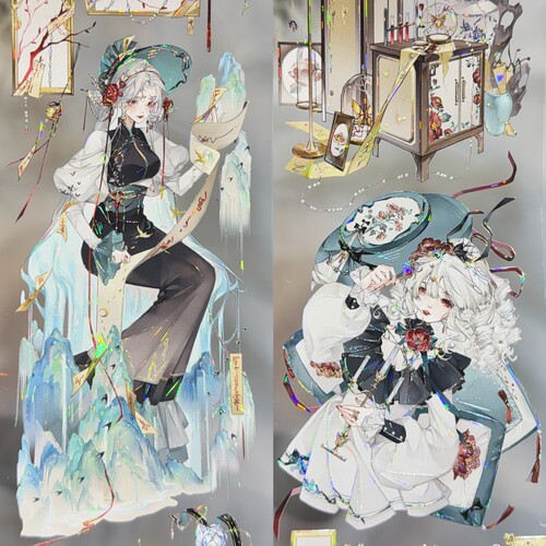 冰川分装手账胶带悬丝入戏苏州河故梦人物女背景流麻咕卡背卡