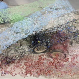 第九航道分装手账胶带蕾丝系列沁蓝百合冉翠灼红牵墨流麻咕卡拼贴