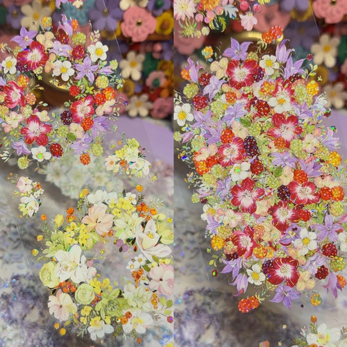 Dailylife分装手账胶带花屿环梦花环大背景流麻咕卡背卡拼贴