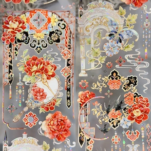 手账胶带一瓯春三寸锦MIST青烟朱颜古风素材流麻咕卡 第九航道分装