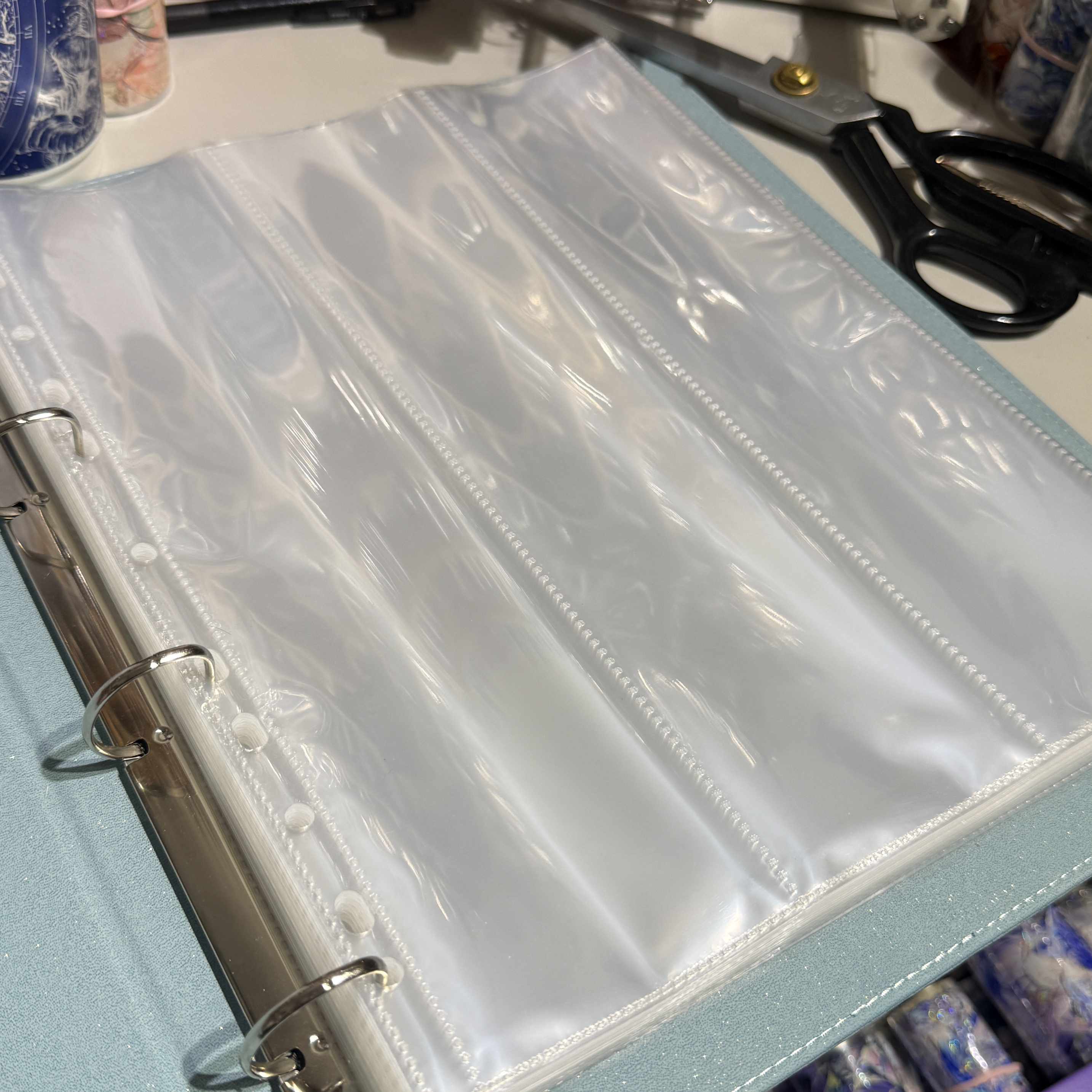 新款西瓜手账高透顺滑版手账胶带收纳册大A4款升级款双面装3格4格