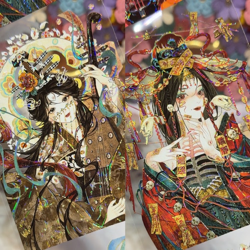 李富贵分装手账胶带芳华录3.0人物古风女流麻咕卡背卡