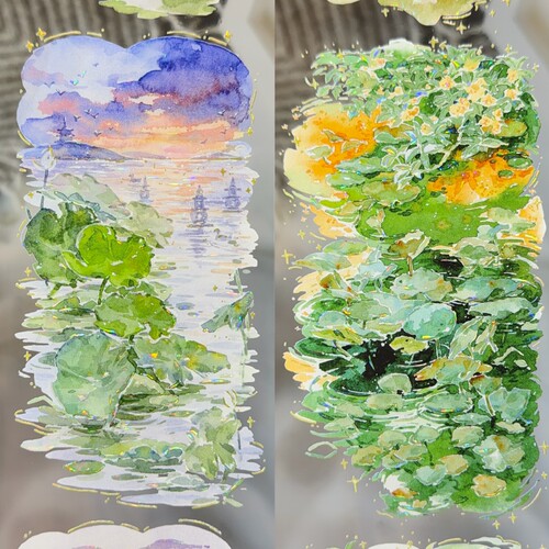 Shine分装手账胶带时空城小邂逅时光街浮光游霜序曲背景造景流麻