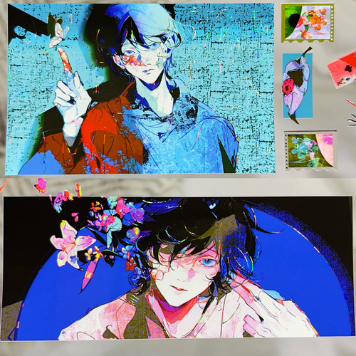 野葵分装手账胶带枯摘星魅灵惑影仲裁圣使人物男流麻咕卡素材