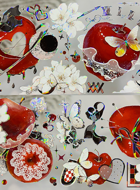 Wines分装胶带春序奏妃笑桃郁圣祭林檎苹果荔枝草莓流麻咕卡素材