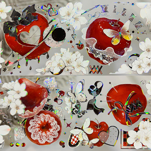 Wines分装 胶带春序奏妃笑桃郁圣祭林檎苹果荔枝草莓流麻咕卡素材