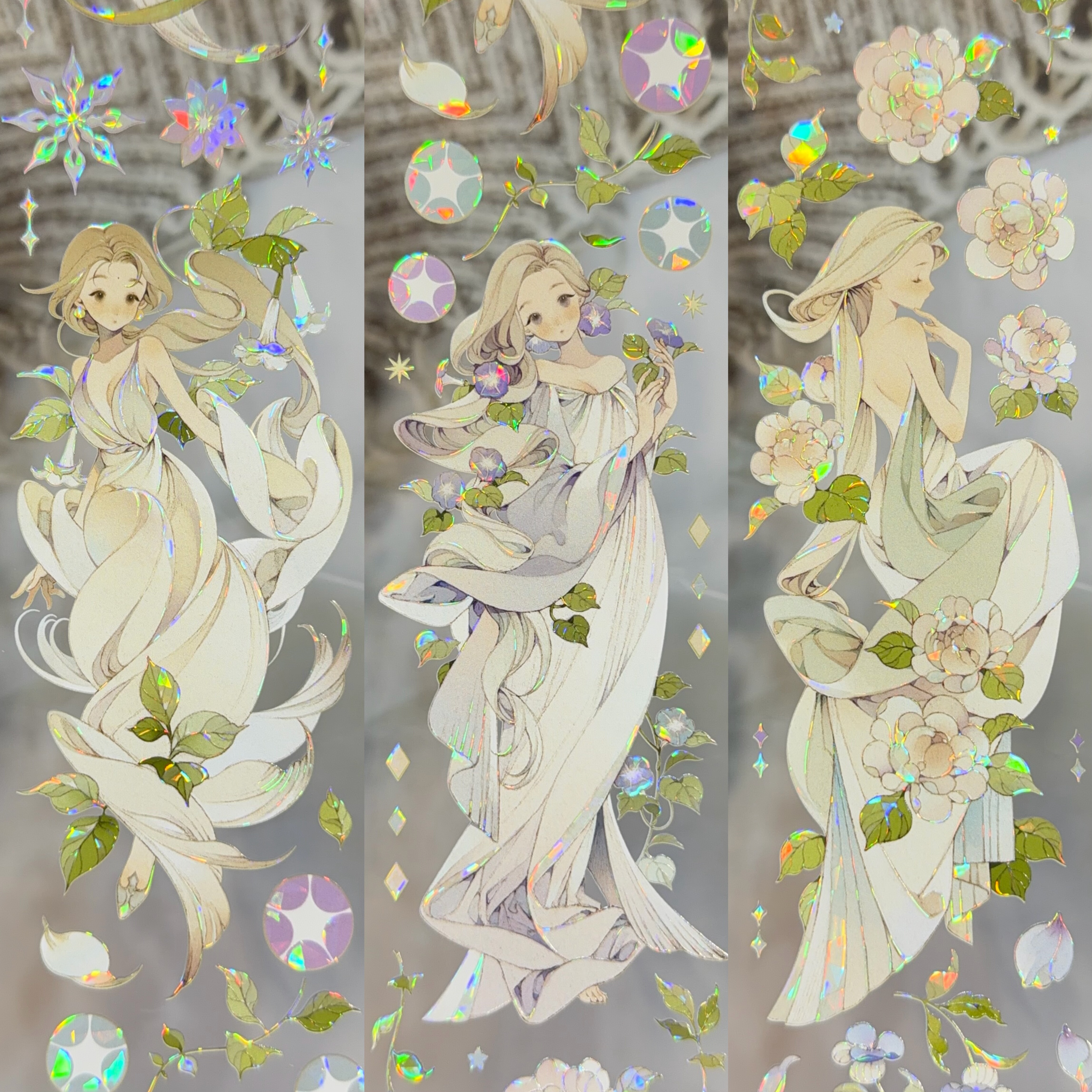 Shine工作室分装手账胶带风来星跃踏星凌空豫太太人物女手机背卡