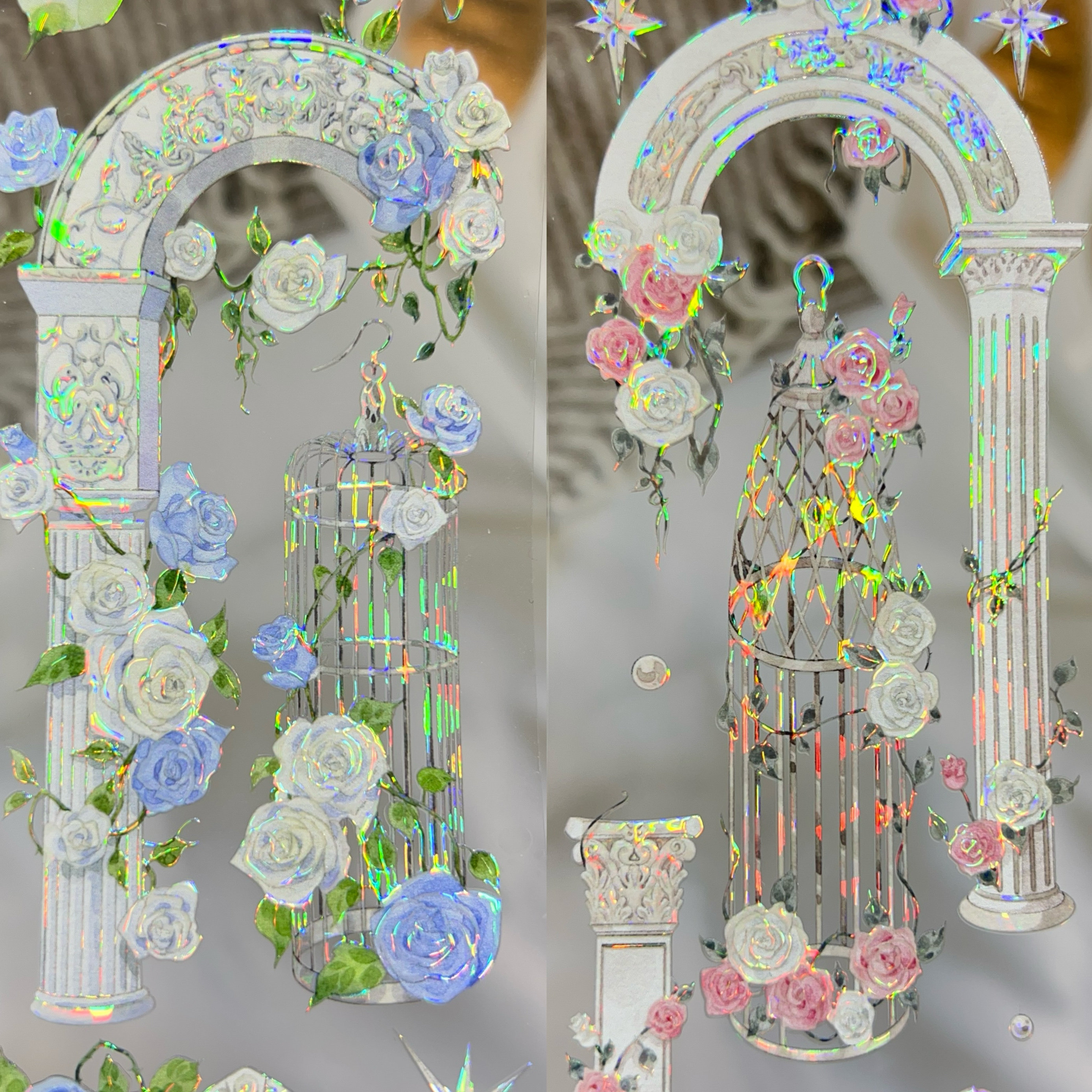 贝壳光胶带手账胶带花柱迷雾