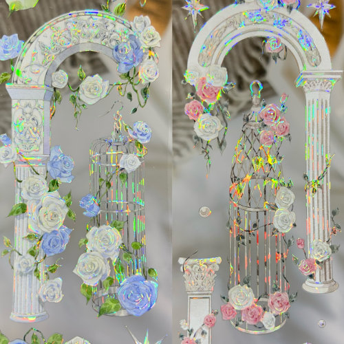 贝壳光胶带手账胶带花柱迷雾