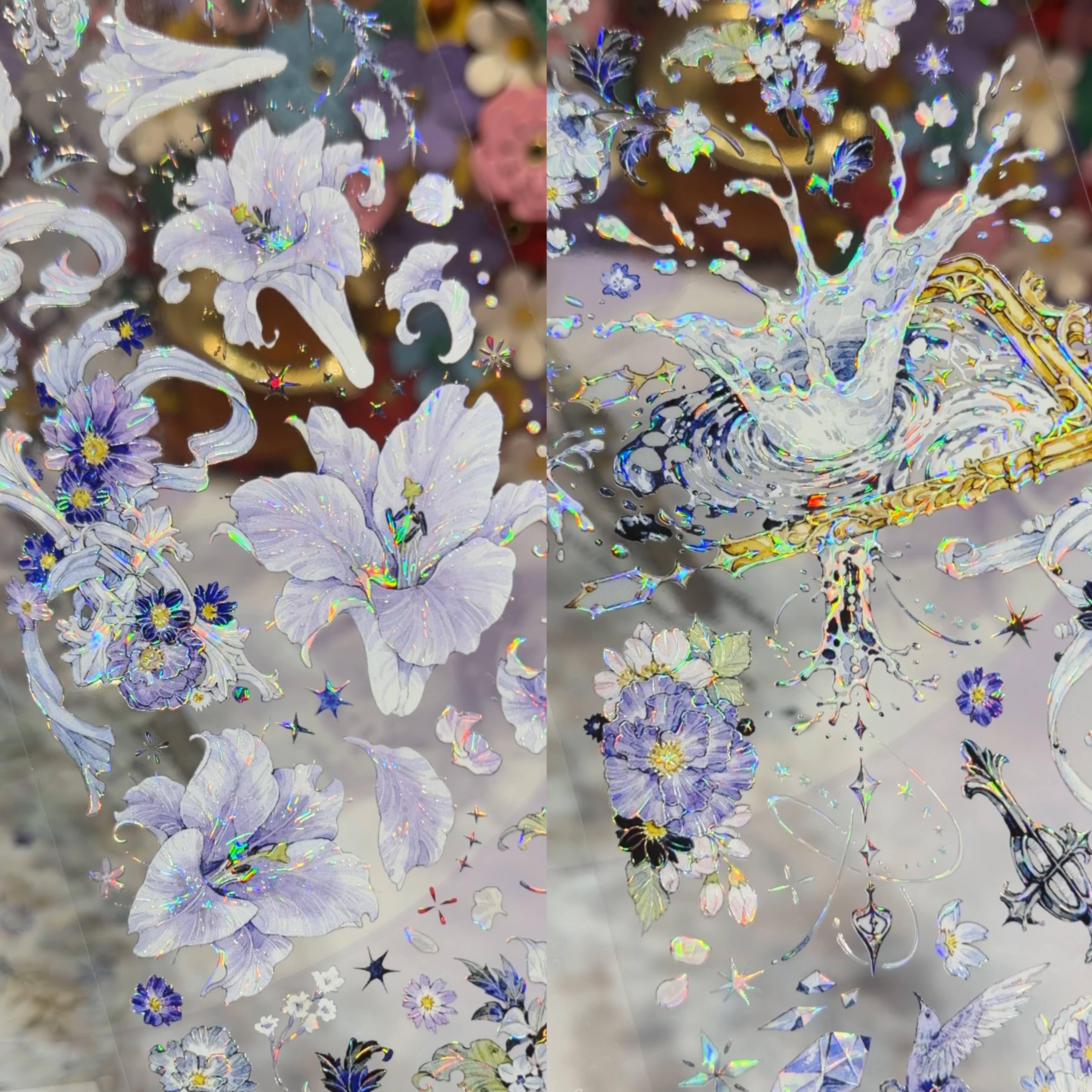 第九航道分装胶带无名葬礼迷雾之谷拾壹太太花朵背景紫调流麻咕卡
