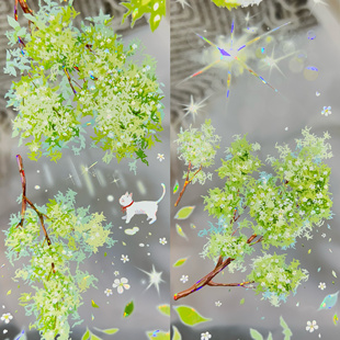 朝夕分装手账胶带绿荫漫步花丛中糖果初夏薰衣草薄荷初夏浆草