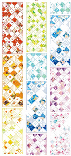 风见幸山分装手账胶带樱庭屏风元气MAX一树光四季物语大背景流麻