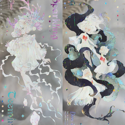 猫仔分装手账胶带水形物语人物流麻咕卡贝壳光