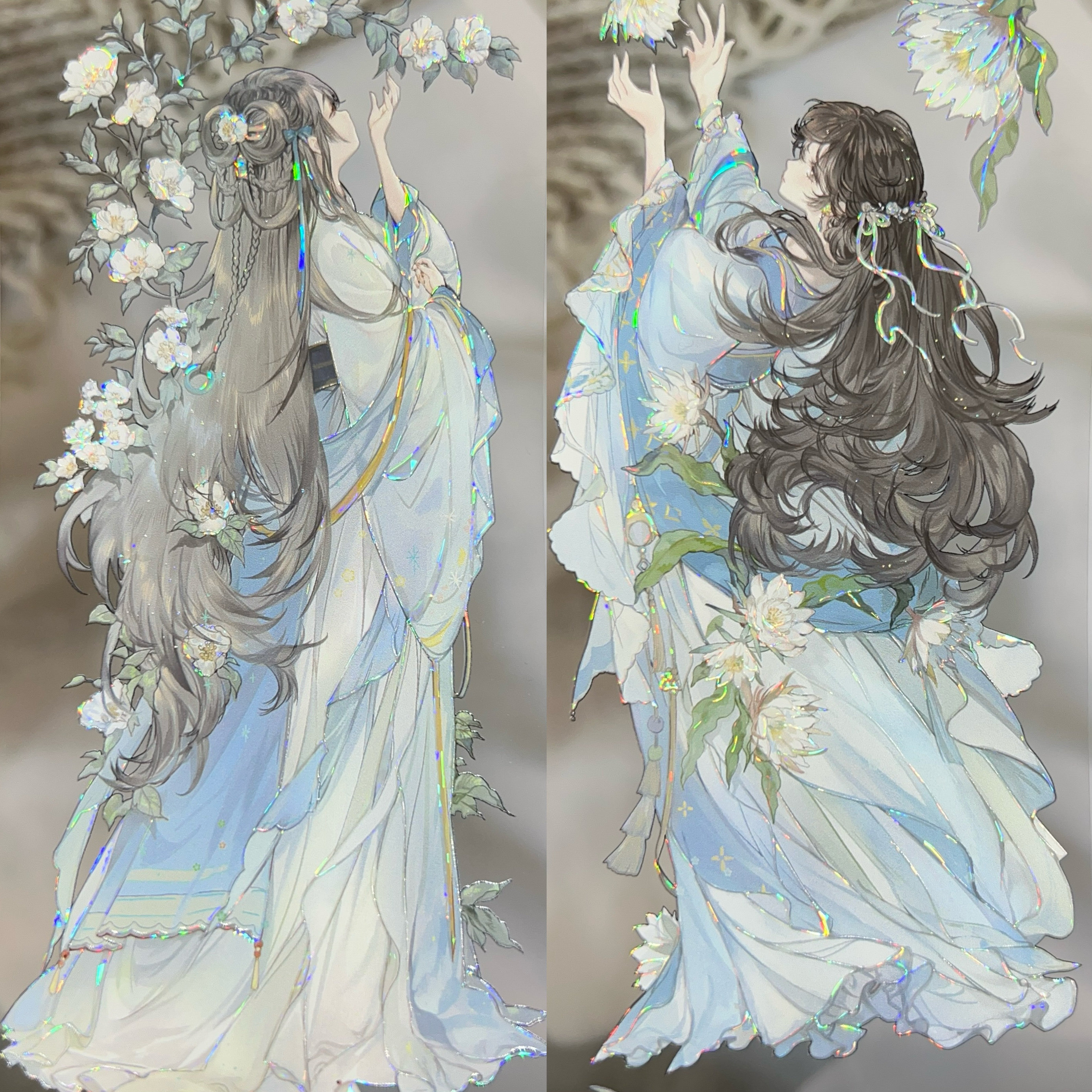 一木一横分装胶带清池浅浅茉莉的森林古风人物女流麻咕卡