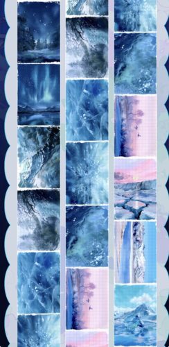 叉叉斯丢丢分装手账胶带冬水岛礁海水背景流麻咕卡背卡海洋潮汐