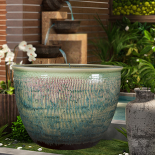 景德镇陶瓷鱼缸锦鲤缸睡莲缸荷花乌龟缸书画缸大水缸碗莲花盆摆件