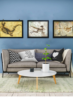 Vitae侏罗纪恐龙化石家居装饰相框霸王龙振元龙小盗龙恐龙化