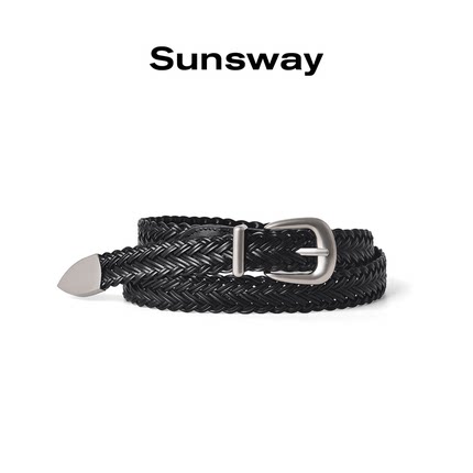SUNSWAY原创编织复古腰带免打孔手工简约小众牛仔裤cleanfit皮带