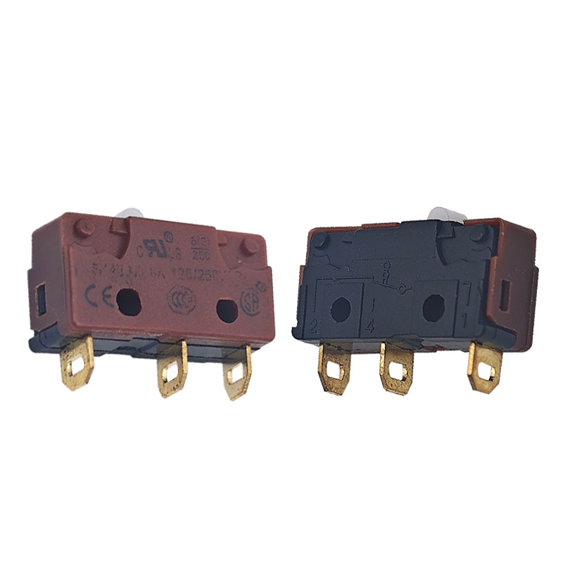 微动开关3脚 电动螺丝刀 SXL 6A银点 孔脚 KW4A 常开常闭限位开关