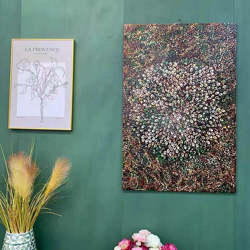 BK103简约轻奢入户玄关螺钿工艺贝壳挂画60*90CM