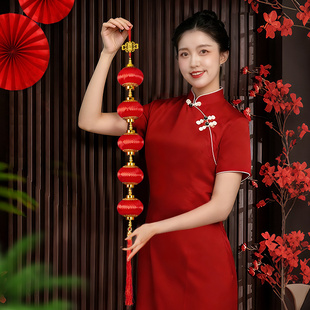 春节新年红灯笼新款挂饰马年过节装饰挂件入户玄关挂串乔迁之喜