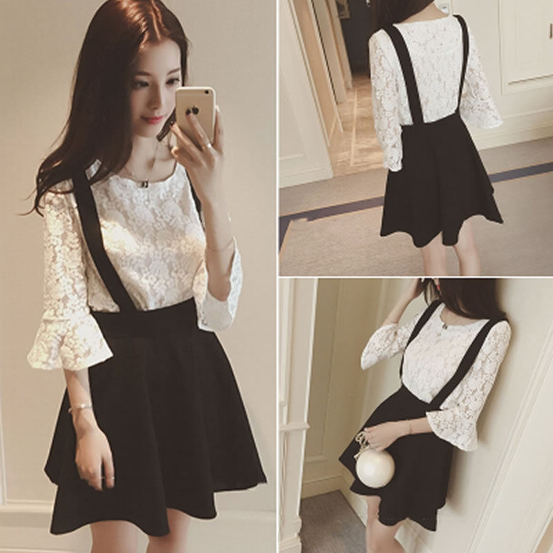 Korean Edition Spring and summer Paige Show thin Pompous skirt braces skirt Two piece set straps Short skirt suit Dress studentin the Women's clothing/Boutique , Skirts  category - from Buy2taobao.com to provide professional Taobao agent buy service