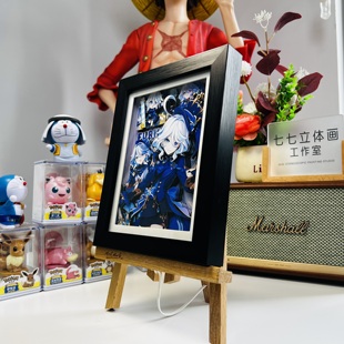 原神散兵雷电将军芙宁娜钟离魈温迪3D手办周边立体画摆件手工礼物