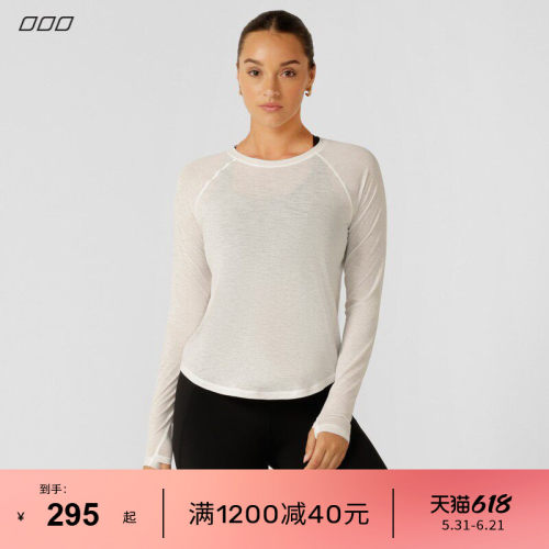 速干上衣LornaJane跑步运动罩衫弹力圆领长袖RUN瑜伽健身女防晒LJ