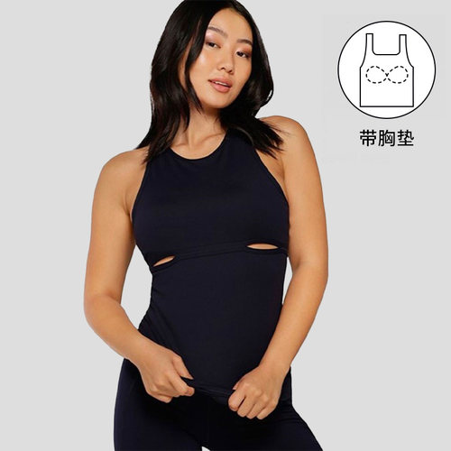 LornaJane瑜伽背心带胸垫遮副乳