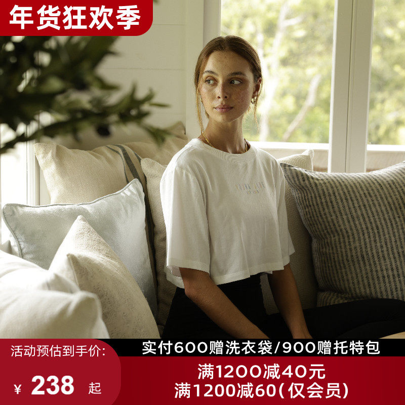 LornaJane运动短袖女上衣RAINBOW短款宽松健身百搭瑜伽休闲,运动服/休闲服装,运动T恤,淘宝优惠券,粉丝福利购,淘宝优惠卷