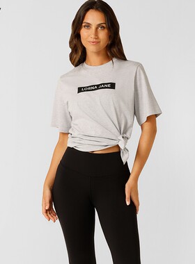 LornaJane运动上衣短袖T恤SPLIT瑜伽健身跑步日常休闲女LJ